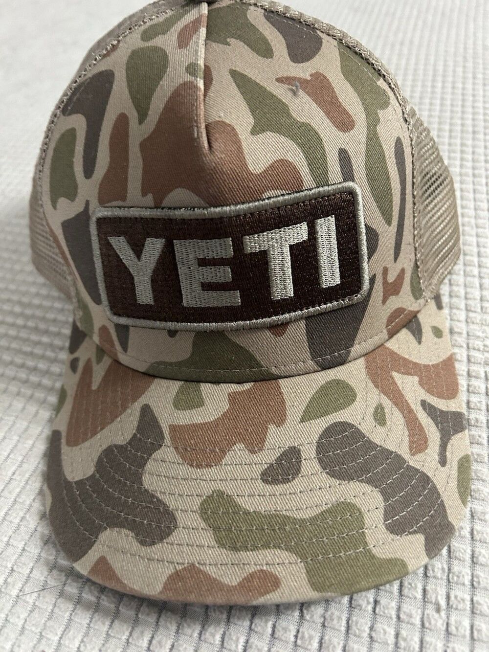YETI Built for the Wild Camo Trucker Hat Mesh Snapback Adjustable Cap